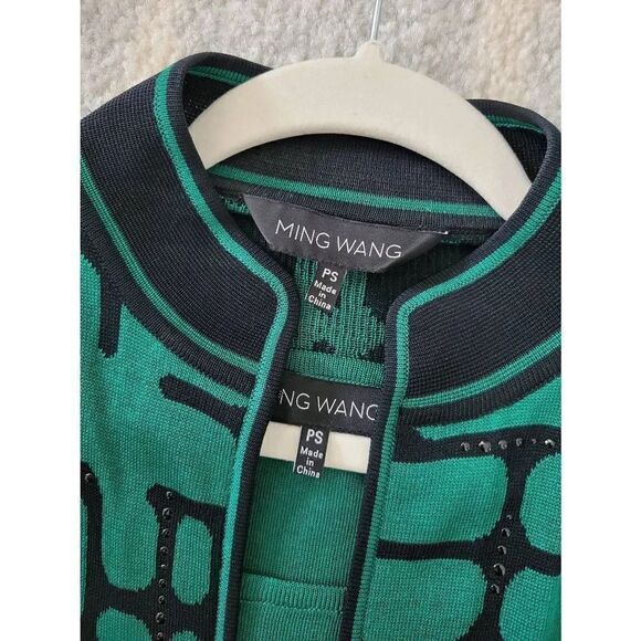 Ming Wang green cardigan and tank set PS - Picture 11 of 12